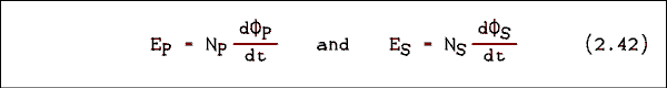  e sub p = n sub p d fee sub p d t, and, e sub s = n sub s d fee sub s d t. equation 2.42. 